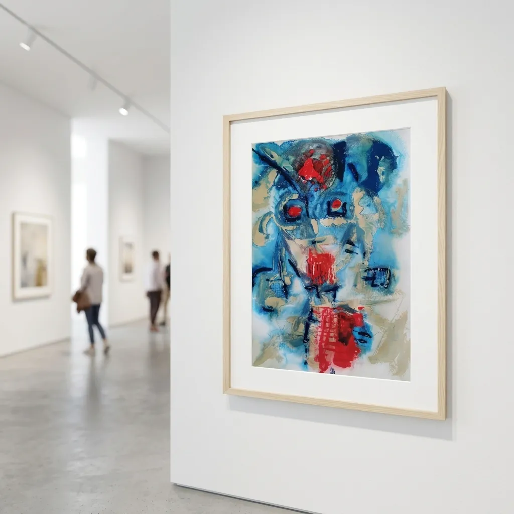 Simulación en Galería de 'Estratigrafía del Grito' - Vista Angular